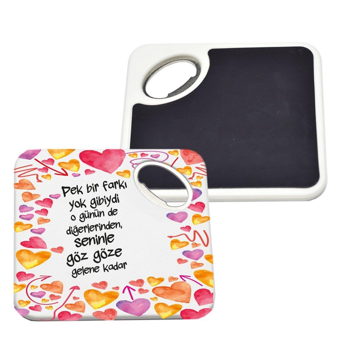 Bardak Altlığı Kare Magnet Şişe Açacağı görsel 3